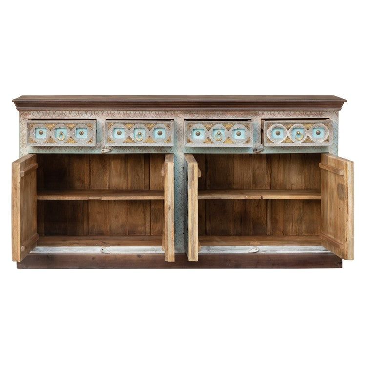 Wiki Hand Carved Wooden Sideboard