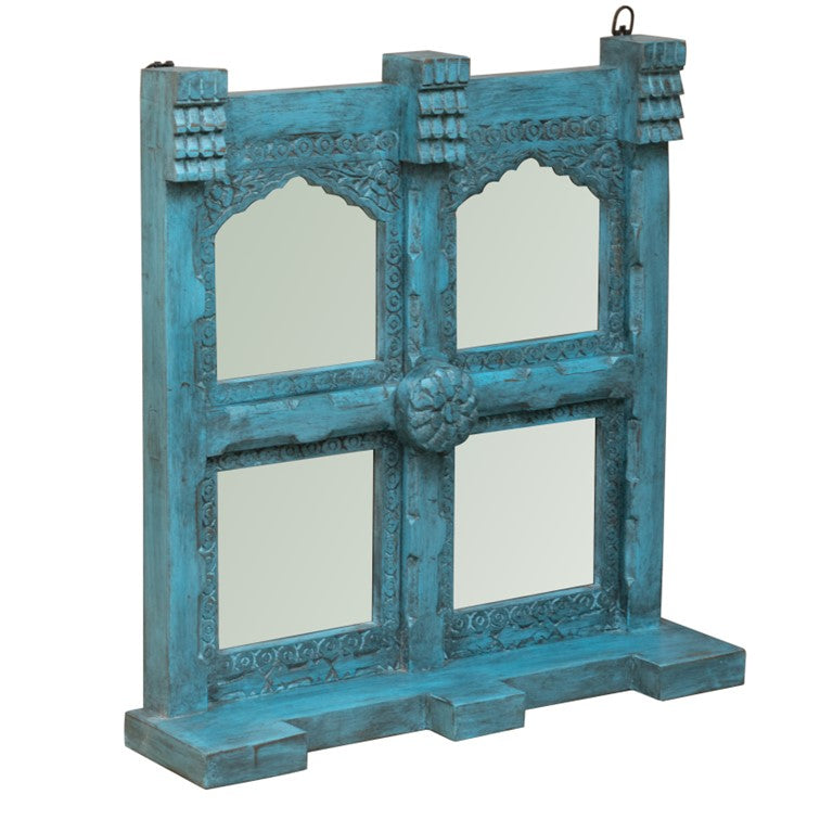 Mehrab Hand Carved Wooden Mirror