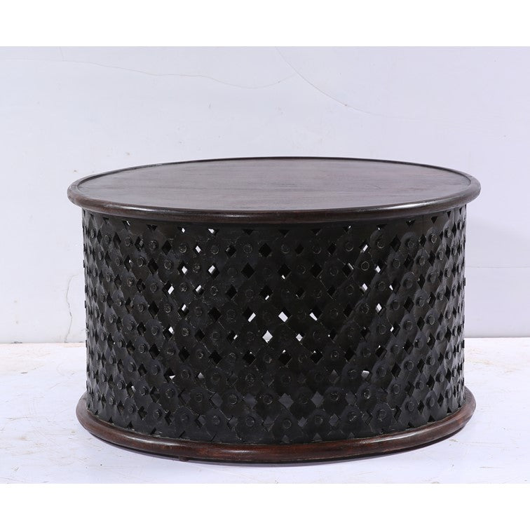 Rinnie Carved Wooden Coffee Table