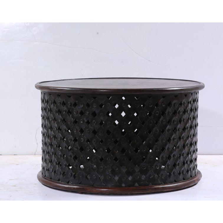 Rinnie Carved Wooden Coffee Table