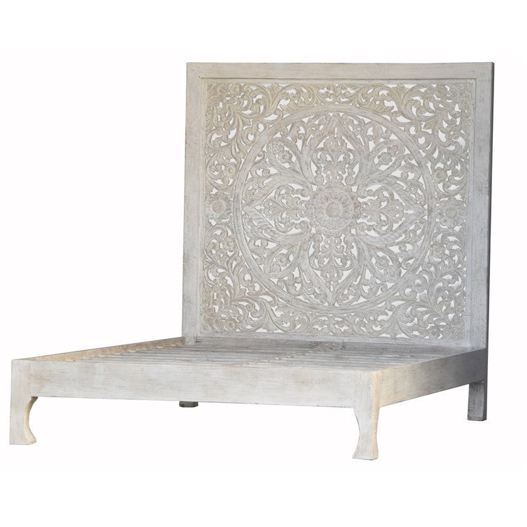 Raghav Wooden Hand Carved Bed Frame