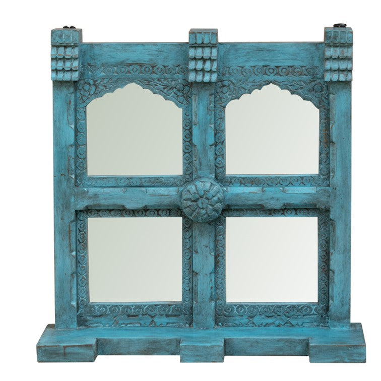 Mehrab Hand Carved Wooden Mirror