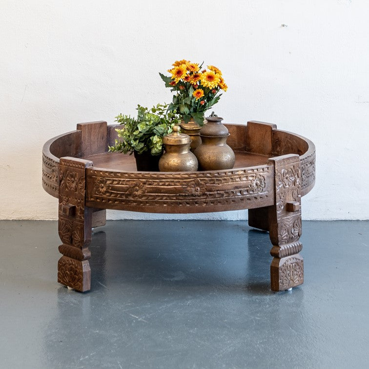 Leon Carved Chakki Table
