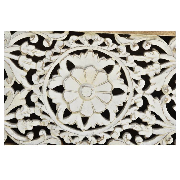 Jude Carved Wooden Storage Trunk