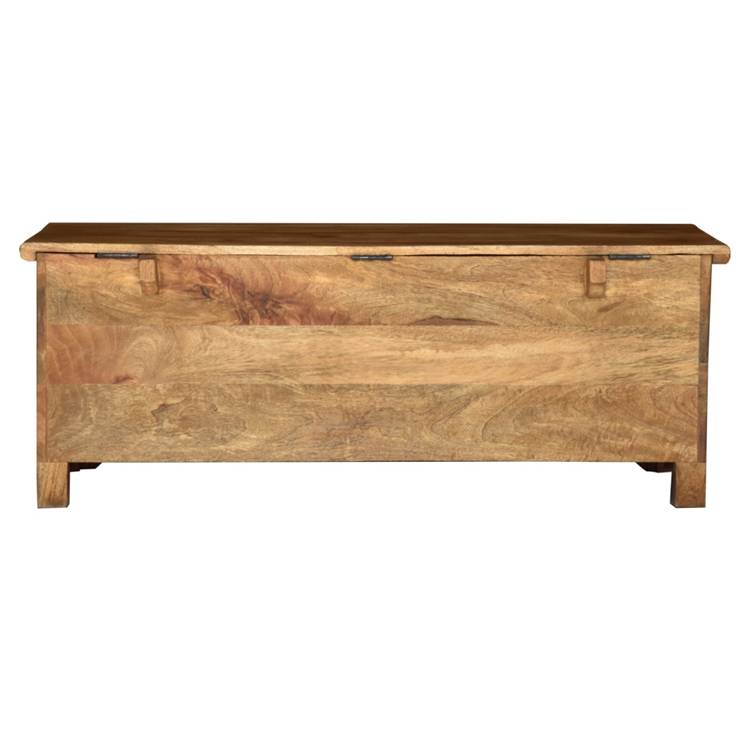 Jude Carved Wooden Storage Trunk