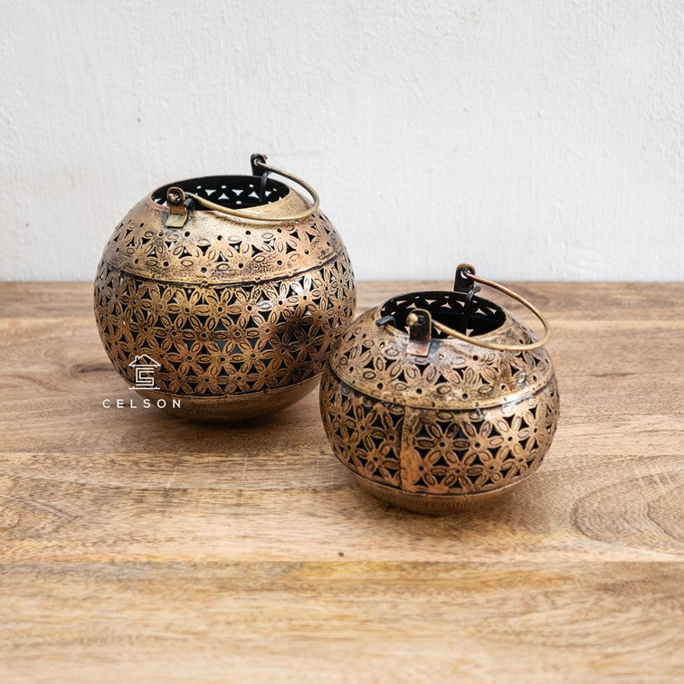 Zahra Brass Finish Lantern