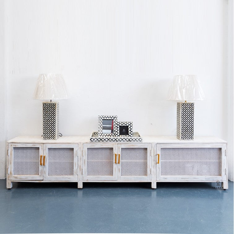 Tashi Hand Carved Wooden TV Cabinet