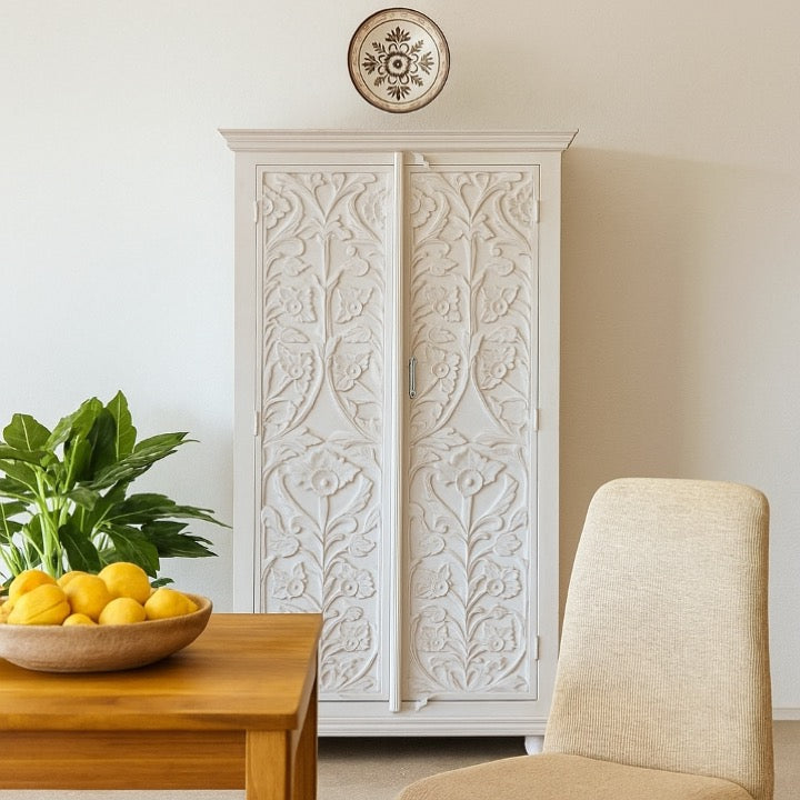 Rivia Hand Carved Almirah