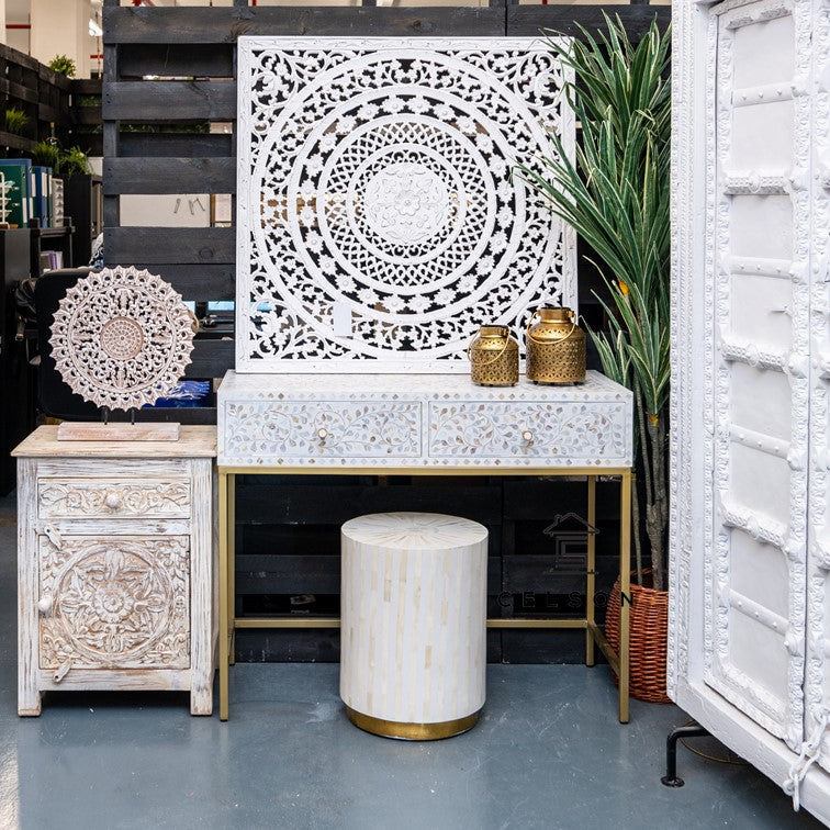 Gloria Mother of Pearl Inlay Console Table