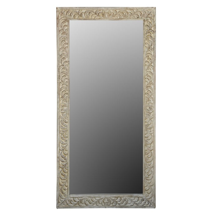 Eleanor Hand Carved Wooden Mirror