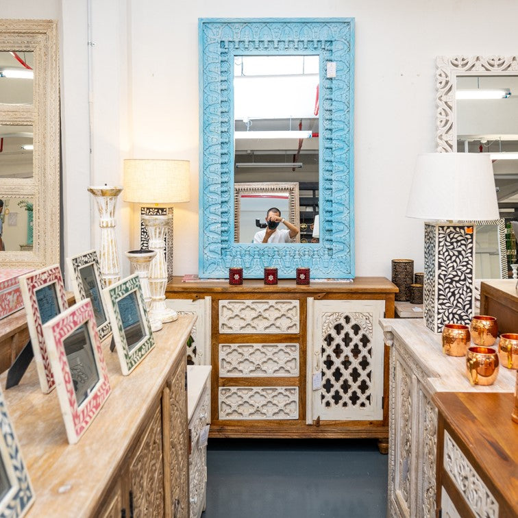 Elba Hand Crafted Wooden Mirror