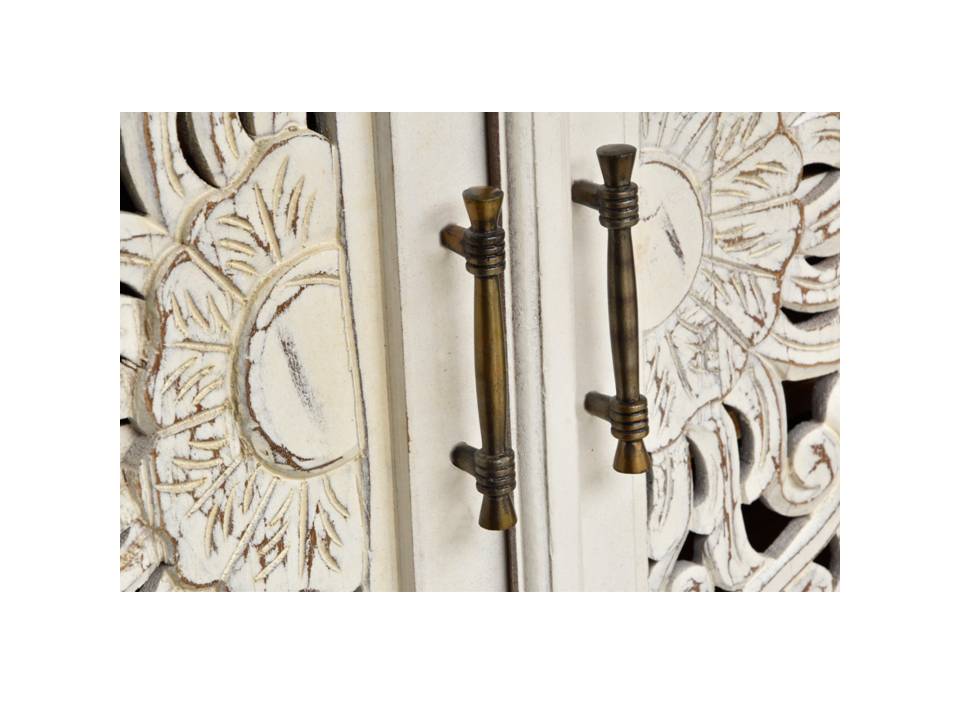 Paul Hand Carved Wooden Shoe Cabinet