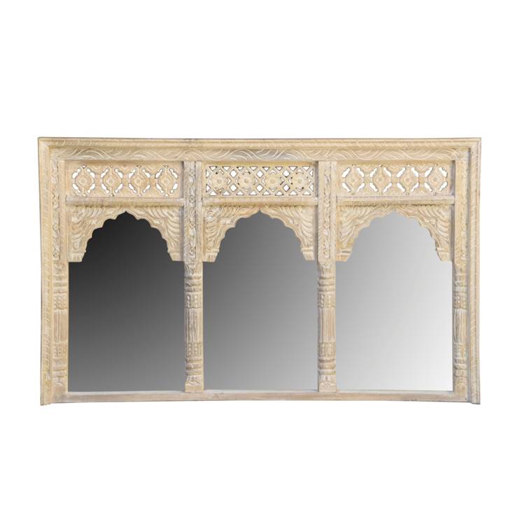 Alves Carved Wooden Mirror