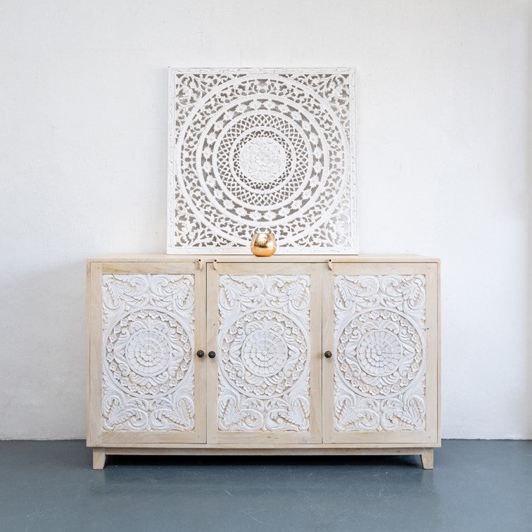 Saurabh Hand Carved Wooden Sideboard