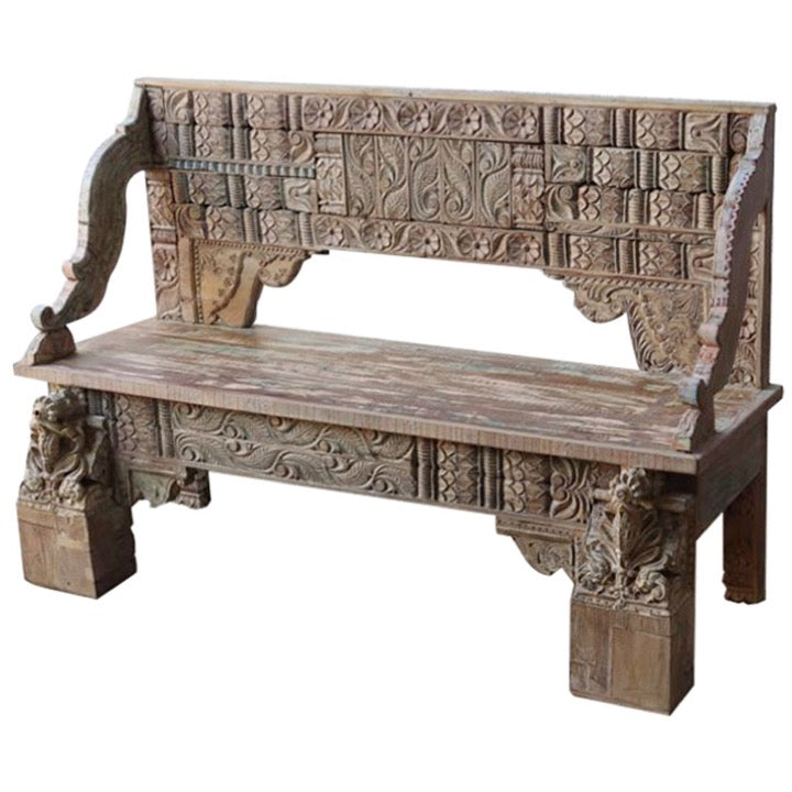 Ojas Wooden Hand Carved Sofa