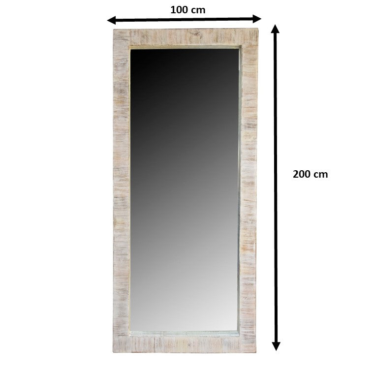 Sierra Hand Carved Wooden Mirror