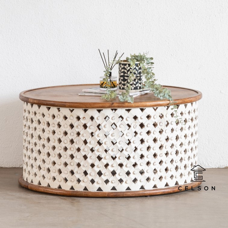 Claire Carved Coffee Table