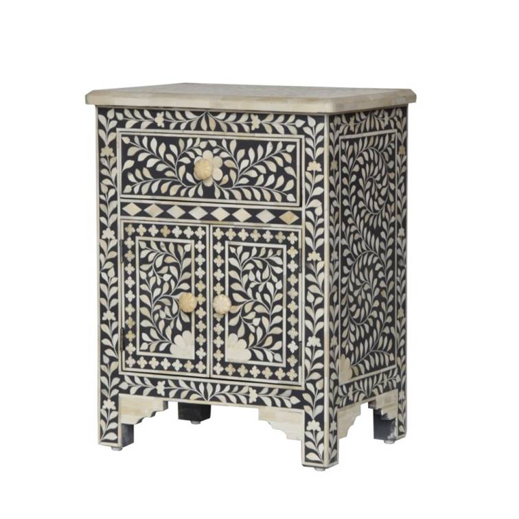 Kathryn Bone Inlay Bedside
