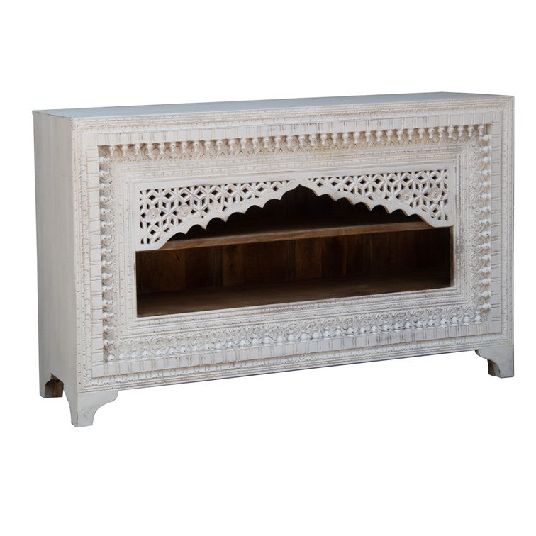 Beena Hand Carved Wooden Console Table