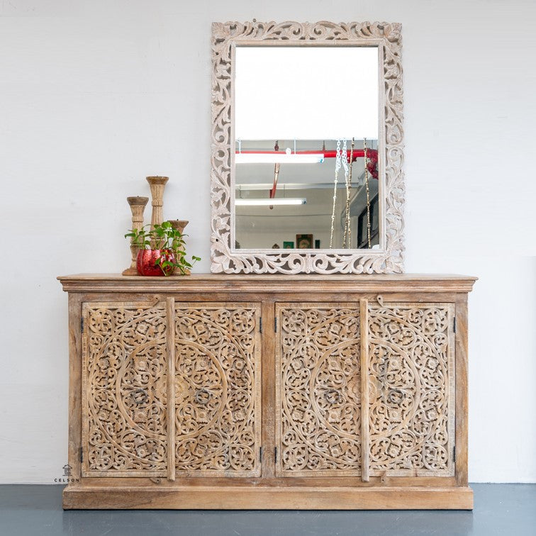 Anaya Hand Carved Side Board