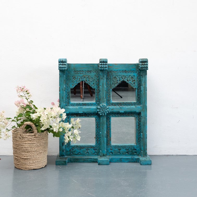 Mehrab Hand Carved Wooden Mirror