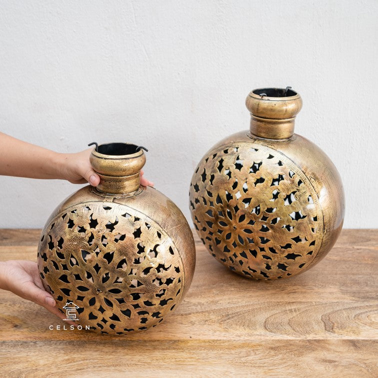 Rita Brass Finish Lantern