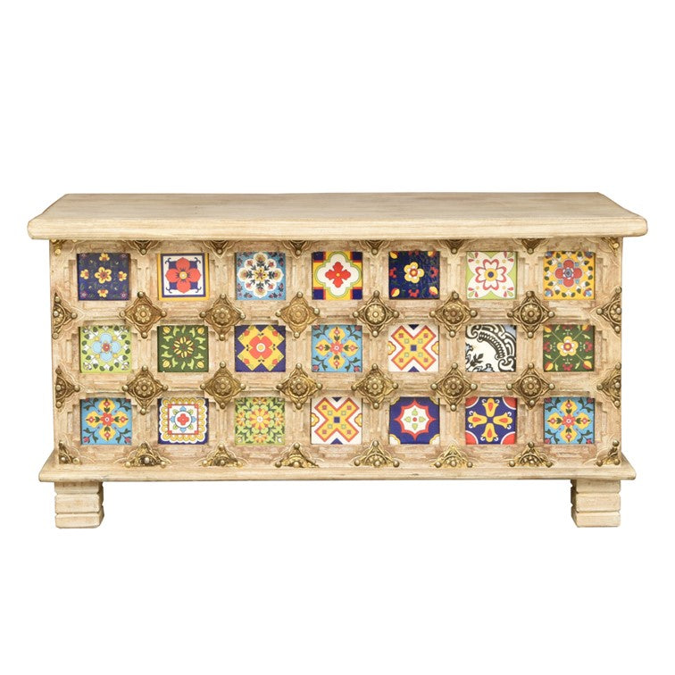 Robin Carved Tile Trunk