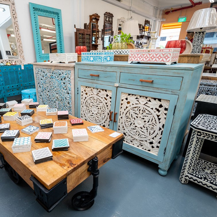 Elsa Carved Wooden Chest