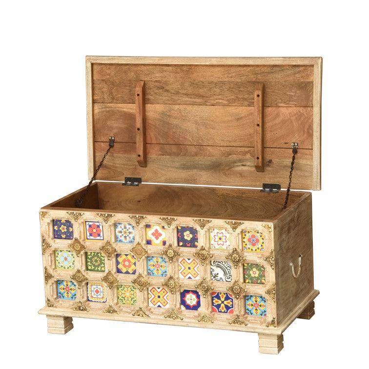 Robin Carved Tile Trunk