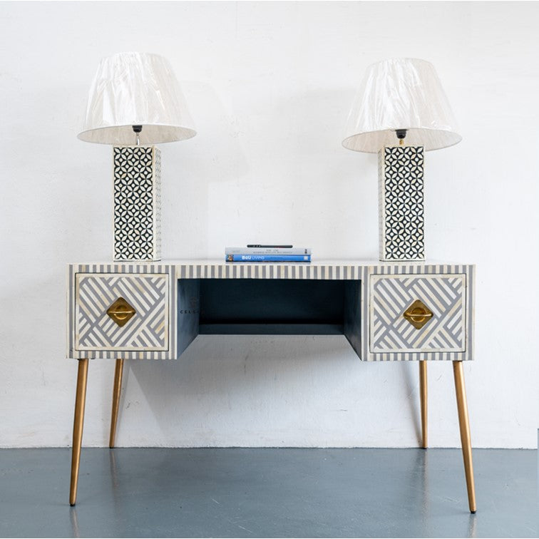 Elli Bone Inlay Work Desk & Chair