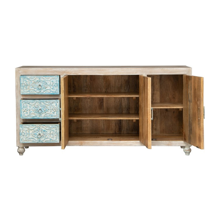 Heidi Hand Carved Wooden Sideboard