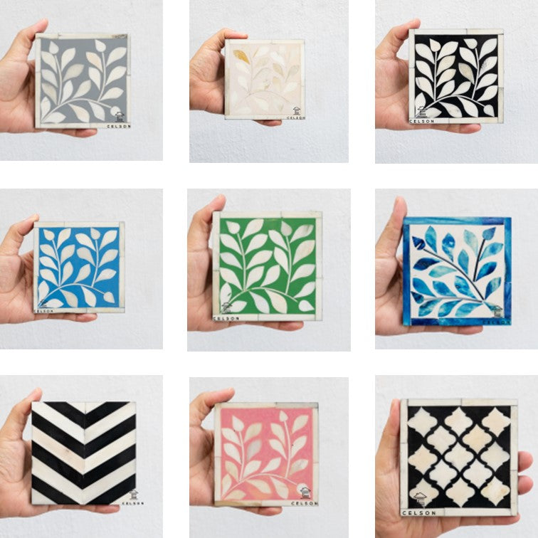 Deena Bone Inlay Coaster