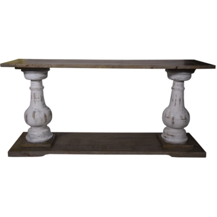 Wendell Hand Carved Wooden Console Table