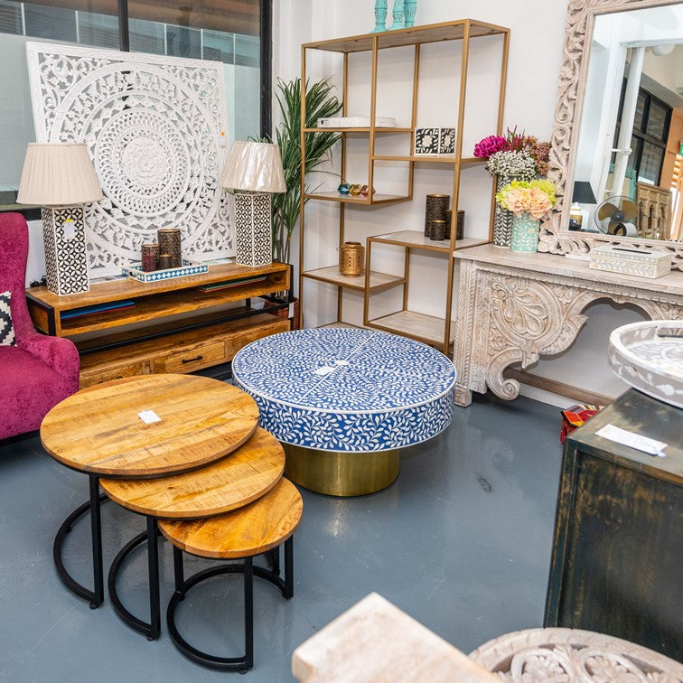 Darko Carved Wooden Coffee Table