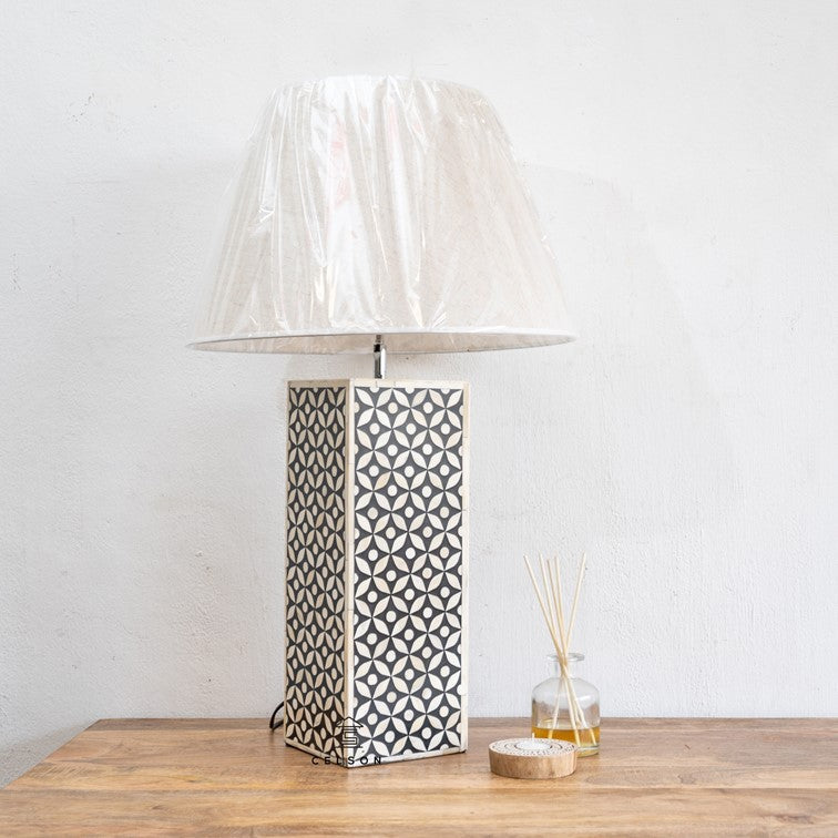 Sam Bone Inlay Lamp with Shade