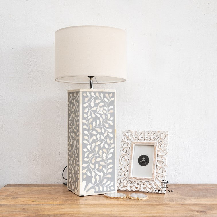 Shan Bone Inlay lamp with Shade