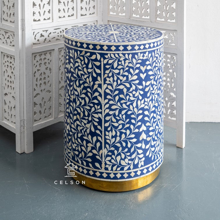 Estrid Bone Inlay Stool