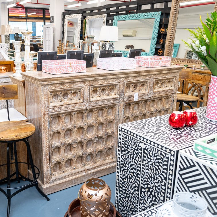 Melly Hand Carved Wooden Buffet