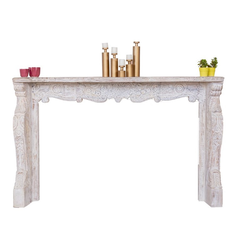 Biona Hand Carved Wooden Console Table
