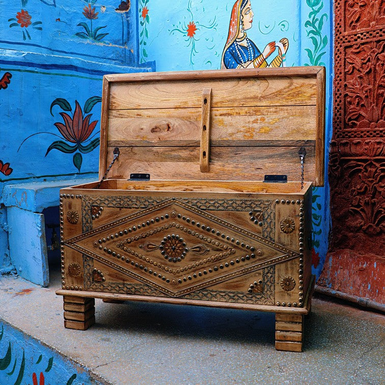 Rabia Wooden Trunk