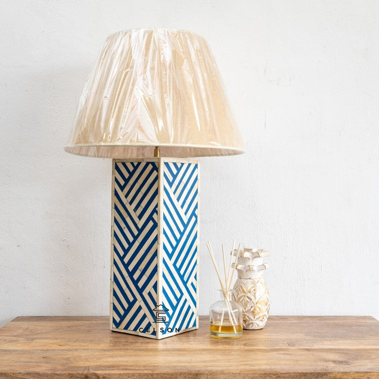 Yuvi Bone Inlay Lamp with Shade
