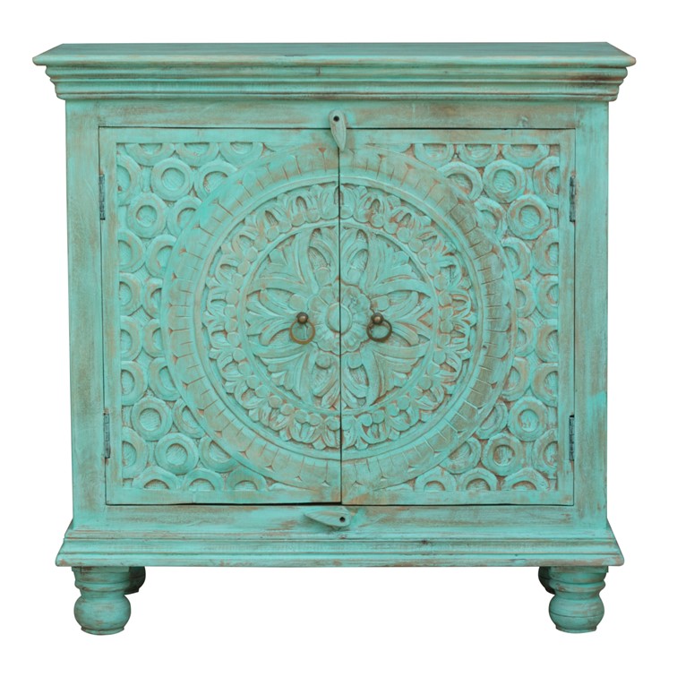 Jiya Carved Wooden Cabinet