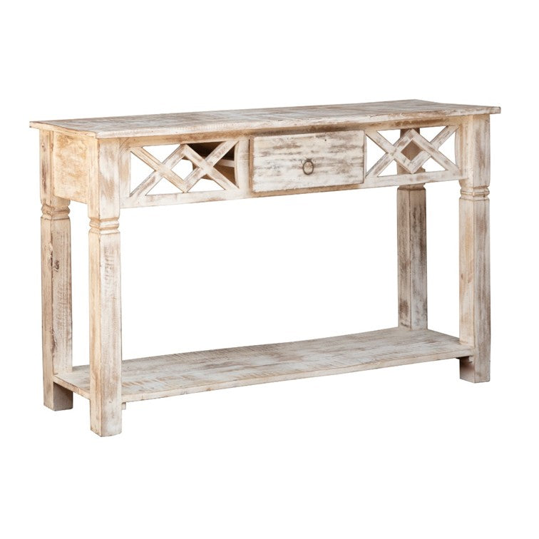 Sally Hand Carved Wooden Console Table