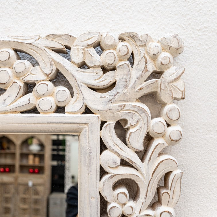 Camila Hand Carved Wooden Mirror