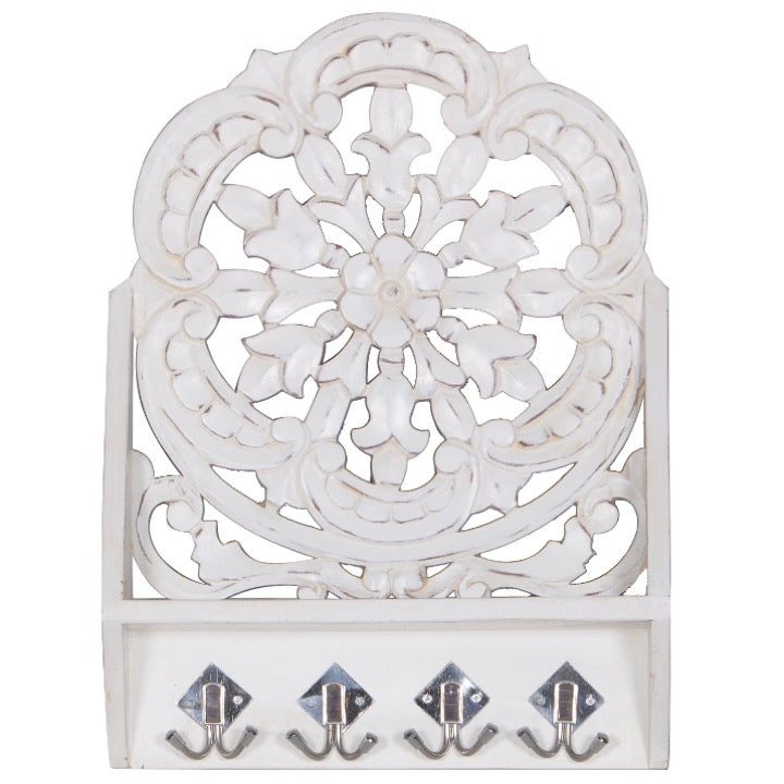 Liam Hand Carved Wall Shelf