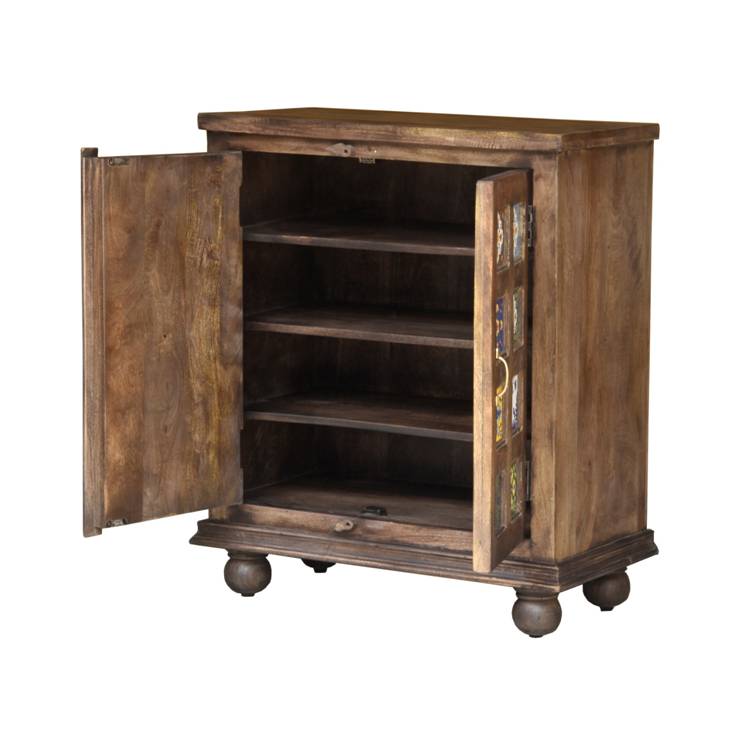 Rae Hand Carved Tiles Shoe Cabinet