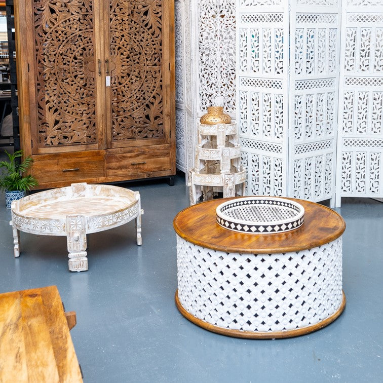Claire Carved Coffee Table