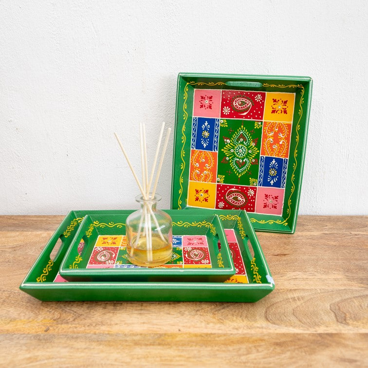 Shiva Hand Painted Wooden Tray