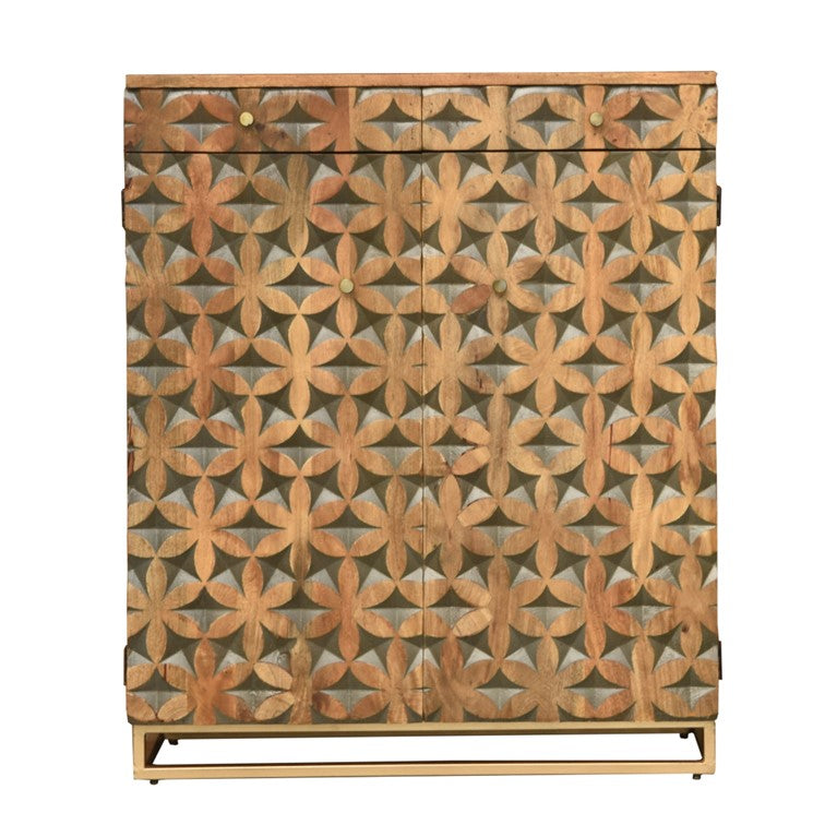 Evan Carved Wooden Chest