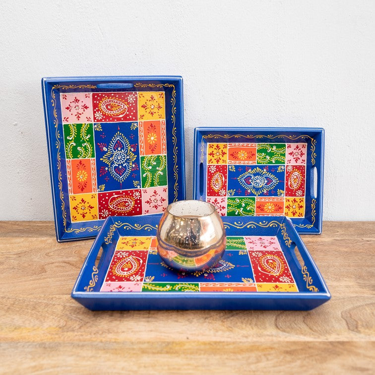 Shiva Hand Painted Wooden Tray